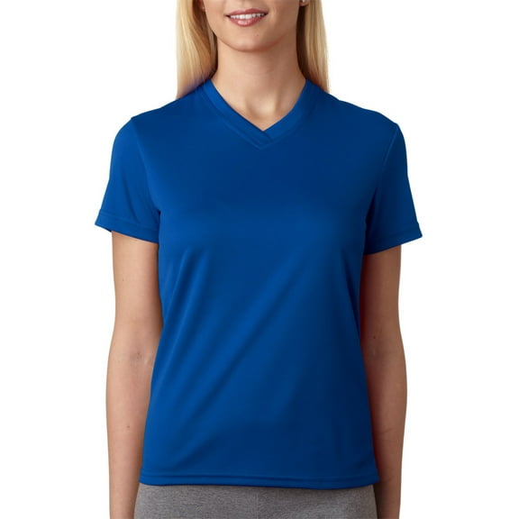 UltraClub Ladies' Cool Dry Sport V-Neck T-Shirt