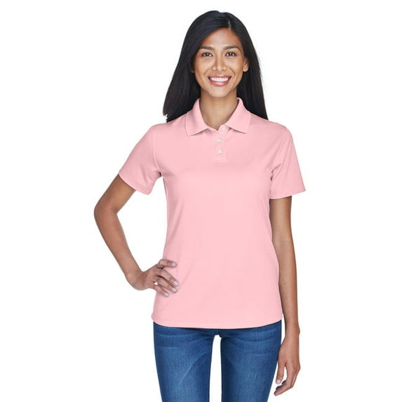 UltraClub Ladies' Cool & Dry Stain-Release Performance Polo 2XL PINK
