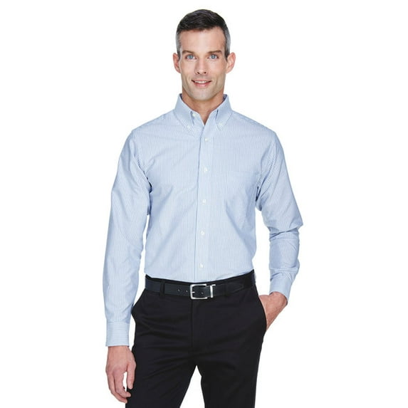 UltraClub Men's Classic Wrinkle-Resistant Long-Sleeve Oxford