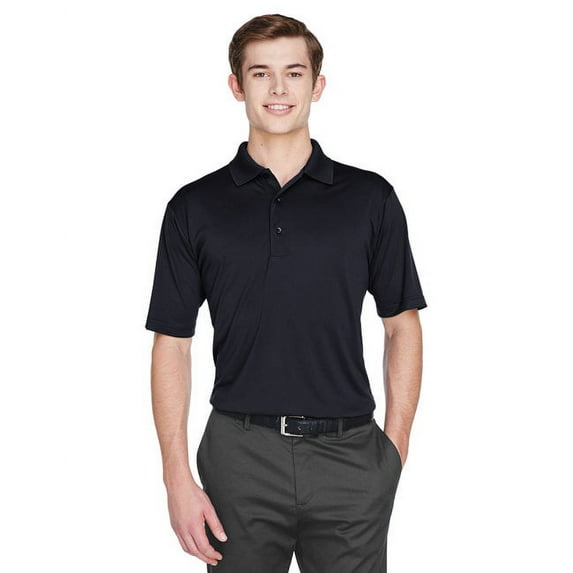 UltraClub Men's Cool & Dry 8-Star Elite Performance Interlock Polo 2XL BLACK