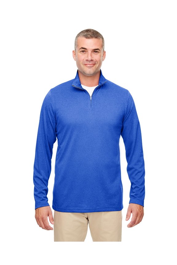 Men's Cool&Dry Heathered Performance Quarter-Zip, Style 8618