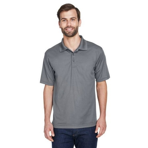 UltraClub Men's Cool & Dry Mesh Piqué Polo L CHARCOAL