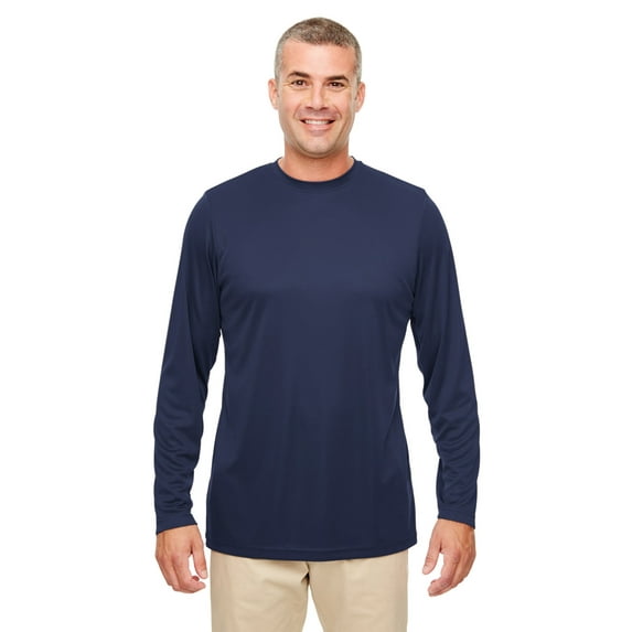 UltraClub Men's Cool & Dry Performance Long-Sleeve Top - 8622