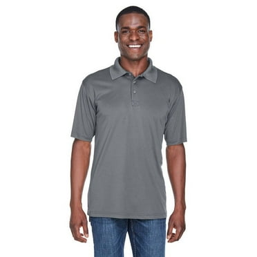UltraClub Men's Cool & Dry Sport Performance Interlock Polo 6XL CHARCOAL