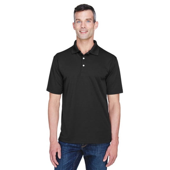 UltraClub Men's Cool & Dry Stain-Release Performance Polo XL BLACK