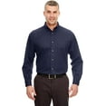 thumbnail image 1 of UltraClub Men's Cypress Long-Sleeve Twill PockeT-shirt 8960C Navy XL, 1 of 3