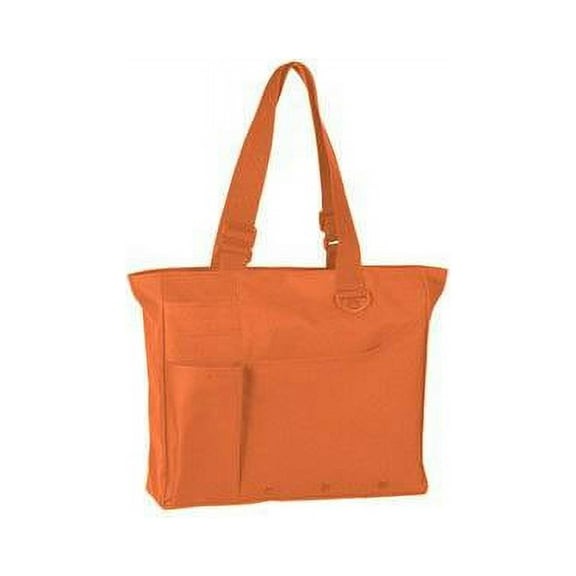 UltraClub Recycled Polyester Super Feature Tote, Orange
