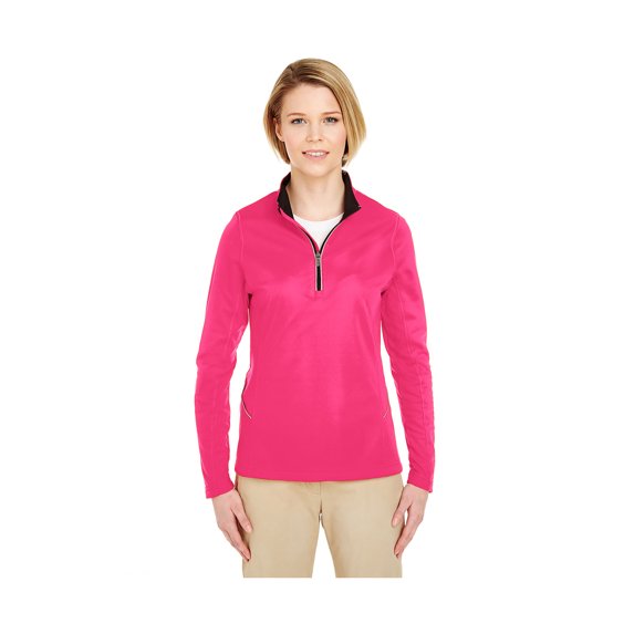 UltraClub Women's Cool & Dry Sport 1/4-Zip Pullover, Style 8230L