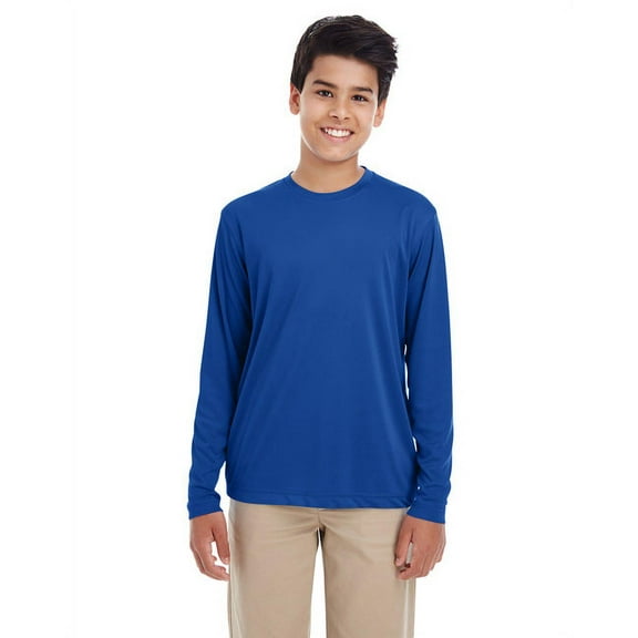 UltraClub-Youth Cool & Dry Performance Long-Sleeve Top-8622Y