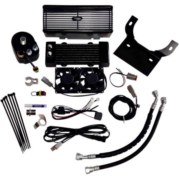 UltraCool RF-2F Below Regulator Mounted Oil Cooler Kit - Flat Black