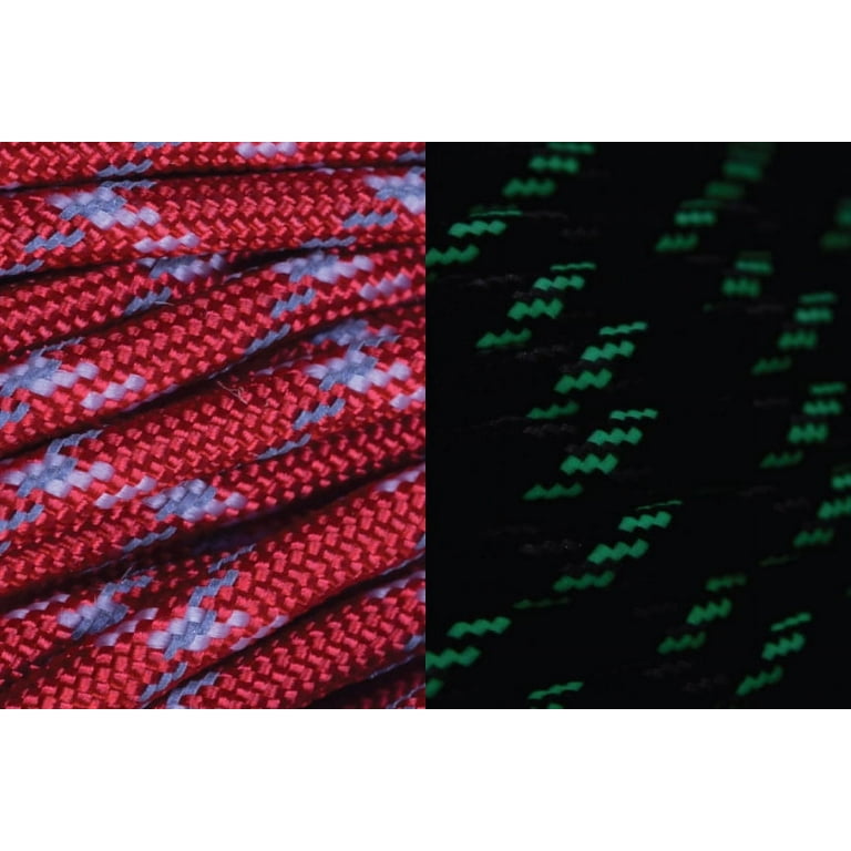 UltraCord 100 Feet - Red - Reflective, Glow in the Dark Cord with Fishing  Line and Jute Inside