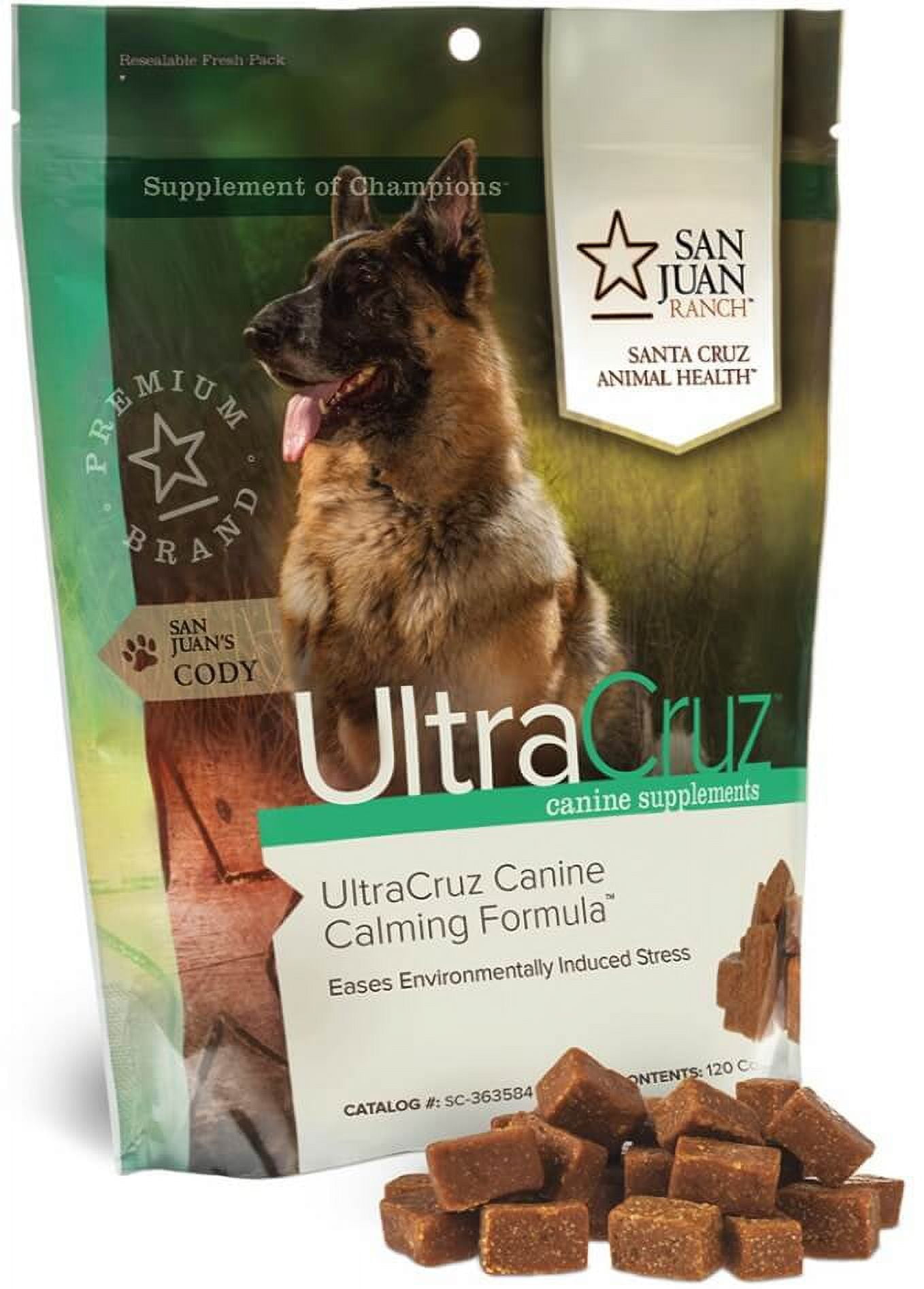 UltraCruz Canine Calming Supplement Chews for Dogs