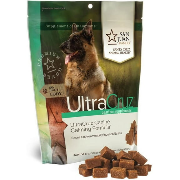 UltraCruz Canine Calming Supplement for Dogs, 120 Tasty Chews