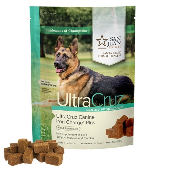 Ultracruz Canine Iron Charge Plus, 120 tasty chews