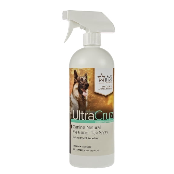 UltraCruz Canine Natural Flea and Tick Spray, 32 oz