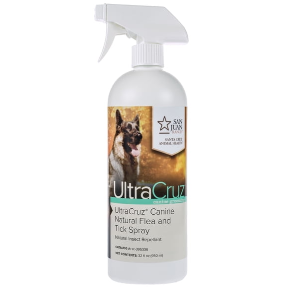 UltraCruz Canine Natural Flea and Tick Spray, 32 oz