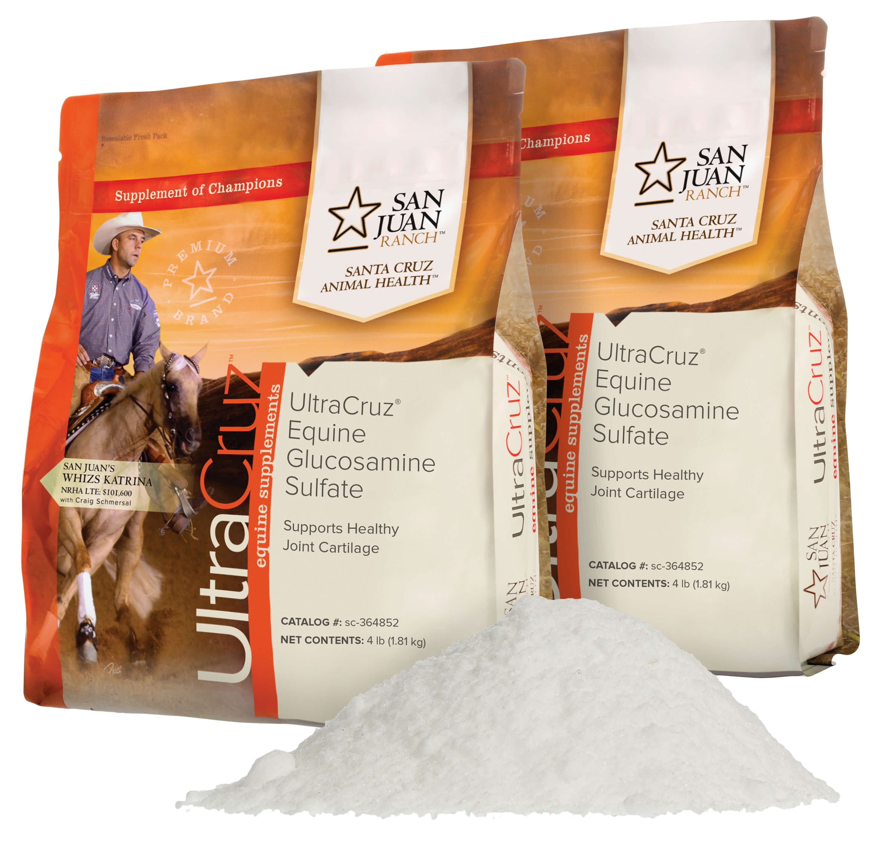 UltraCruz Equine Glucosamine Sulfate Joint Supplement for Horses Bundle