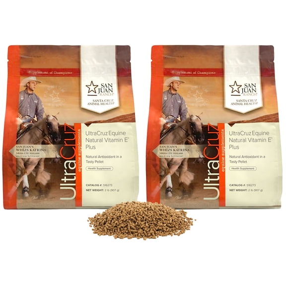 UltraCruz Equine Natural Vitamin E Plus Horse Supplement Pellet ; 2 x 2 lb