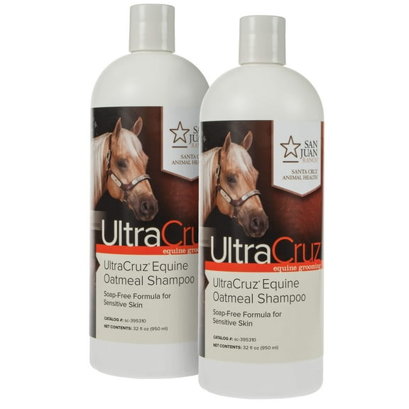 UltraCruz Equine Oatmeal Horse Shampoo Bundle, 2 x 32 oz Each