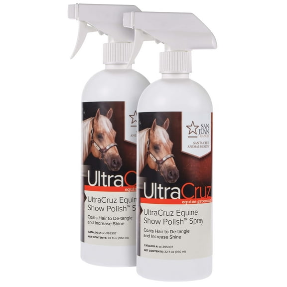 UltraCruz Equine Show Polish Spray Bundle for Horses, 2 x 32 oz Each
