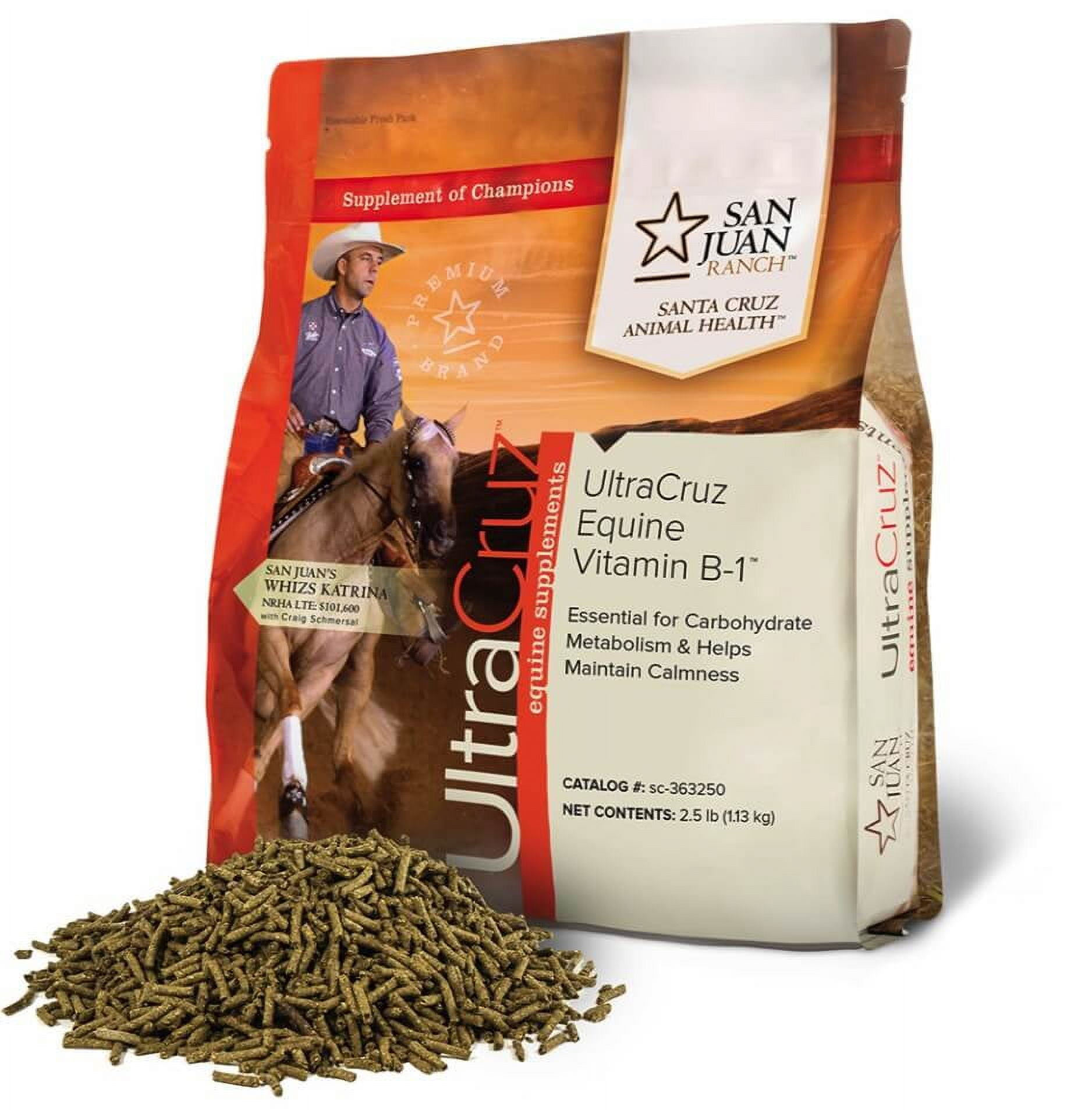 UltraCruz Equine Vitamin B1 Supplement for Horses, 2.5 lb, 40 day