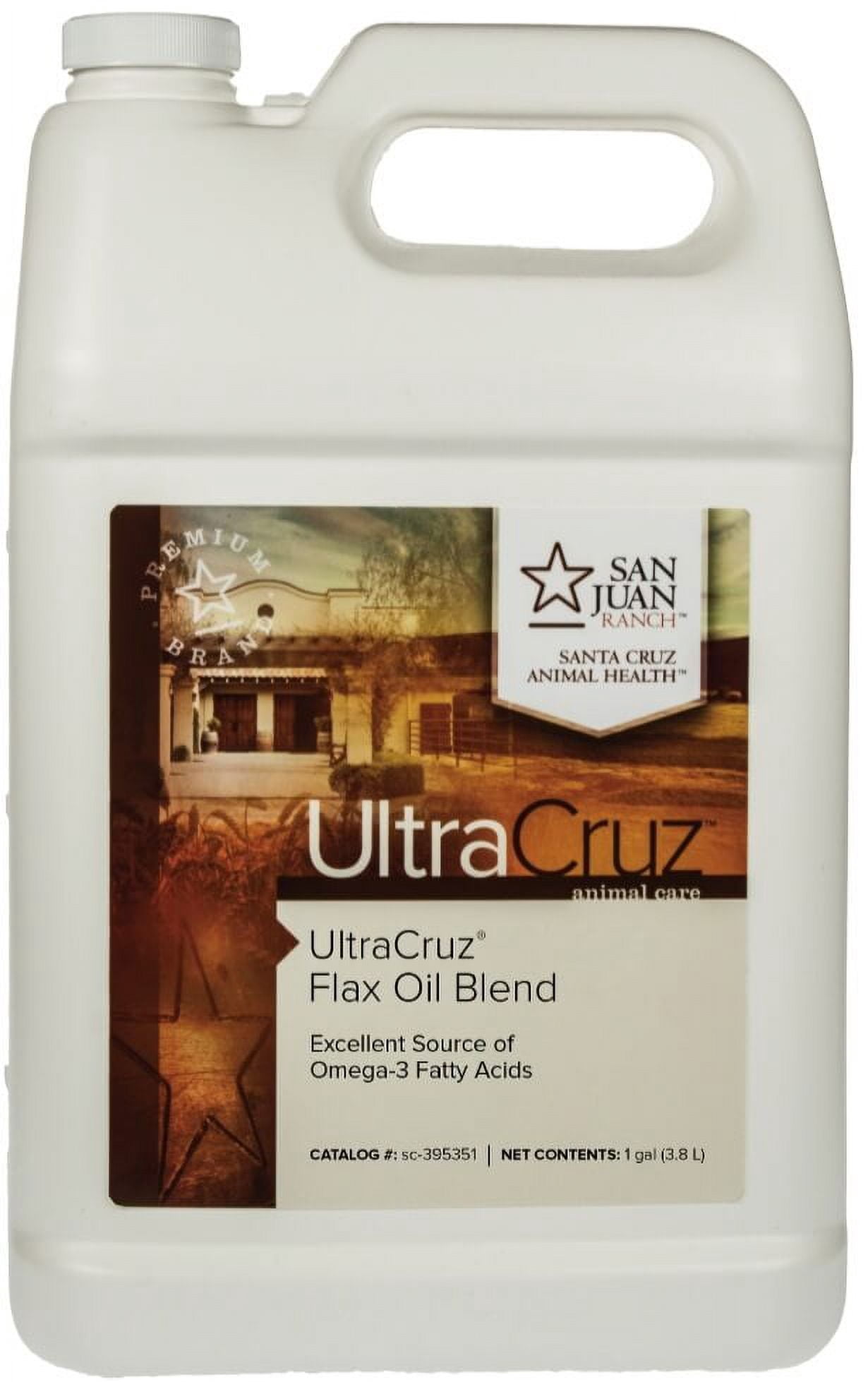 UltraCruz Flax Oil Blend Liquid Supplement, Cold-Pressed, 4 x 1