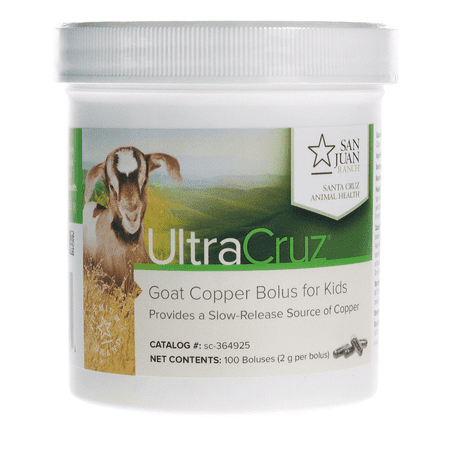 UltraCruz Goat Copper Bolus Supplement for Kid Goats, 100 Count x 2 Grams