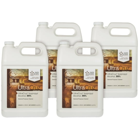 UltraCruz Isopropyl Alcohol, 99%, 4 x 1 gallon