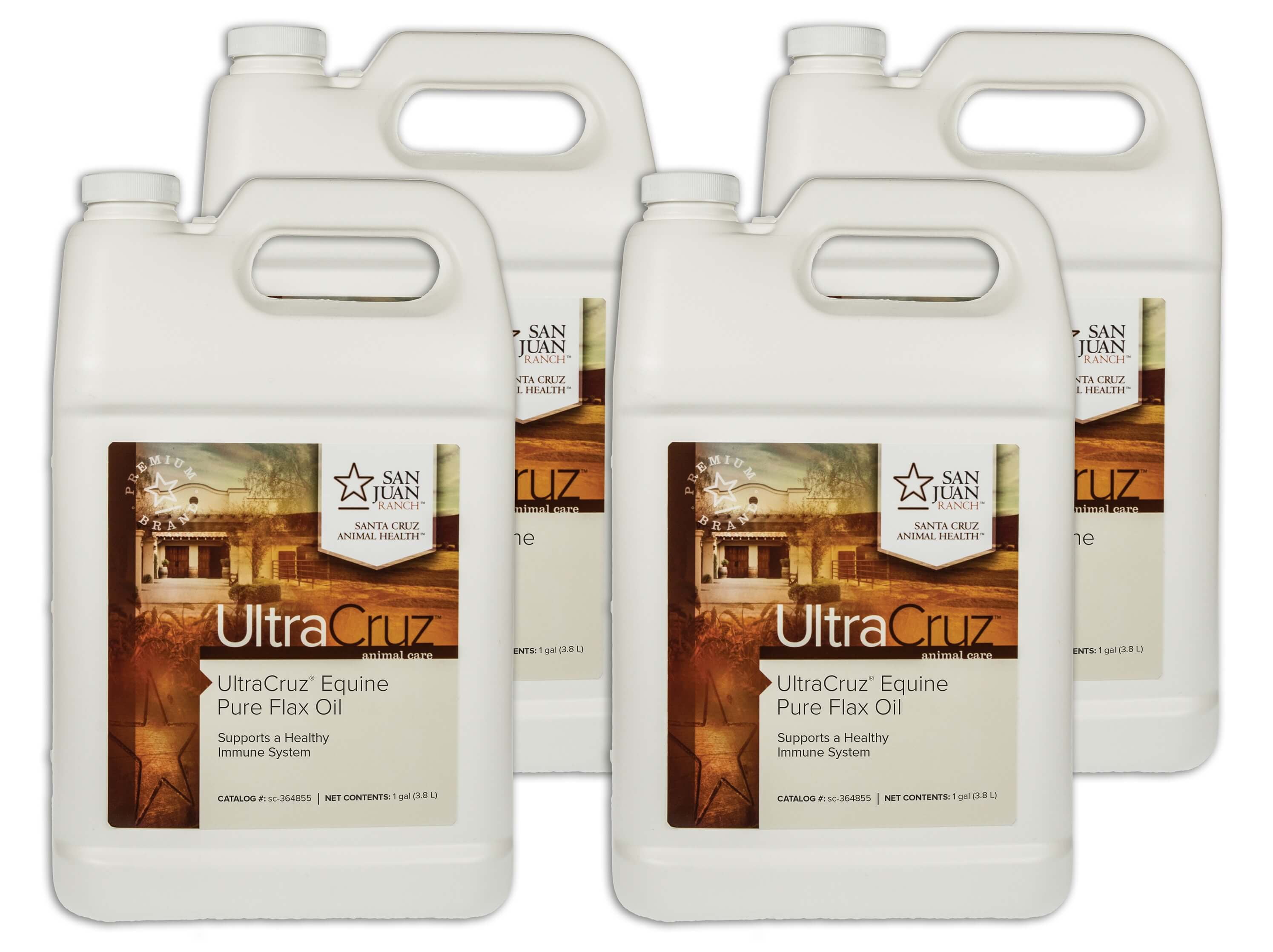 UltraCruz® Equine Pure Flax Oil, 4 x 1 gallon