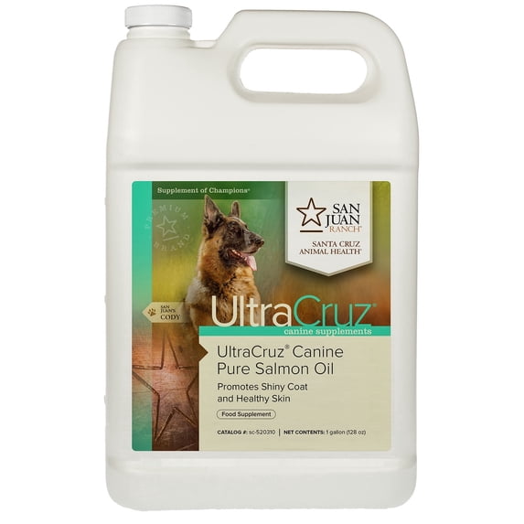 UltraCruz Canine Pure Salmon Oil 1 gal refill for dog skin and coat health