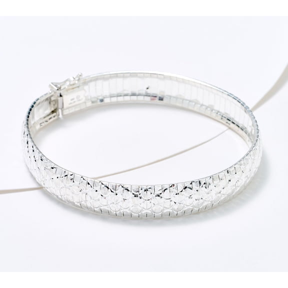 UltraFine 950 Silver Cubetto 10mm Bracelet, 7-1/2"