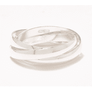 UltraFine 950 Silver Polished Rolling Ring, Size 9