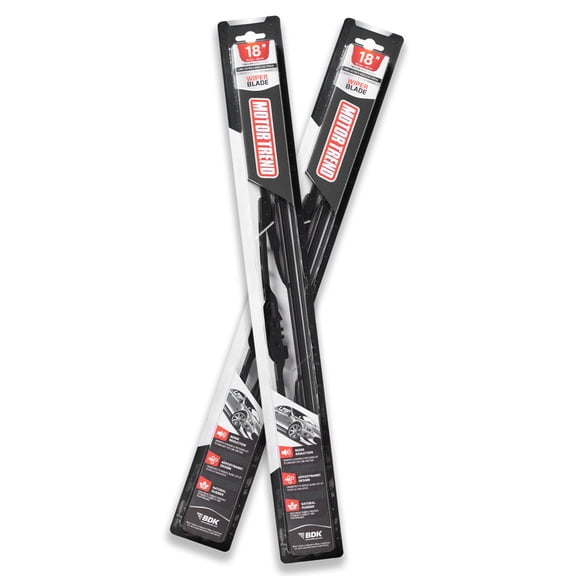 UltraFirm Precision Wiper Blade, High-Grade Natural Rubber, Metal Frame, 45 Cut for Maximum Clarity (18 Inch), 2 Pack