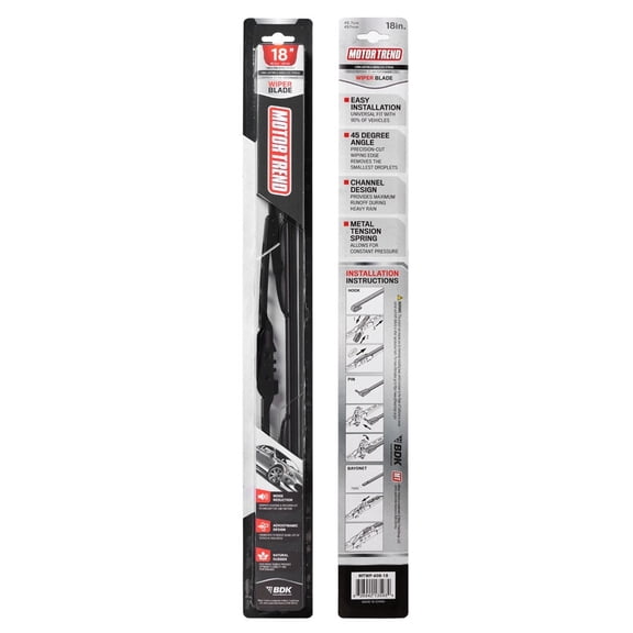 UltraFirm Precision Wiper Blade – High-Grade Natural Rubber, Metal Frame, 45 Degree Cut for Maximum Clarity (18 Inch)