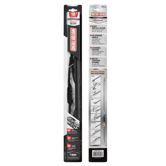 UltraFirm Precision Wiper Blade – High-Grade Natural Rubber, Metal Frame, 45 Degree Cut for Maximum Clarity (18 Inch)