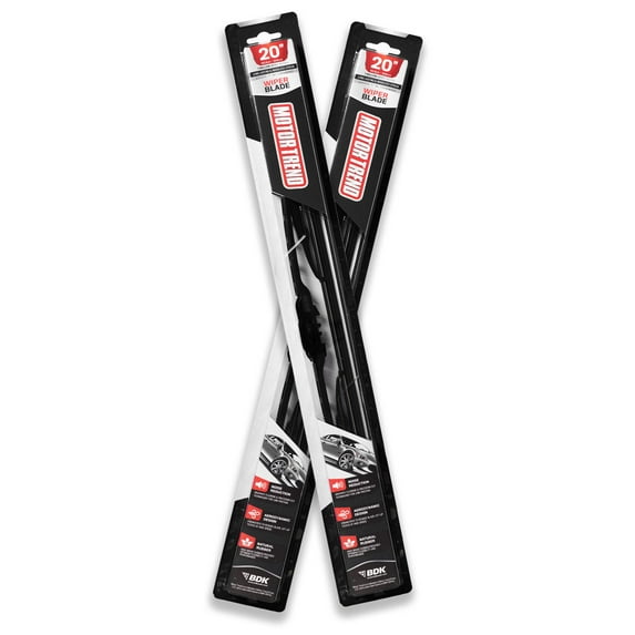 UltraFirm Precision Wiper Blade – High-Grade Natural Rubber, Metal Frame, 45 Degree Cut for Maximum Clarity (20 Inch), 2 Pack