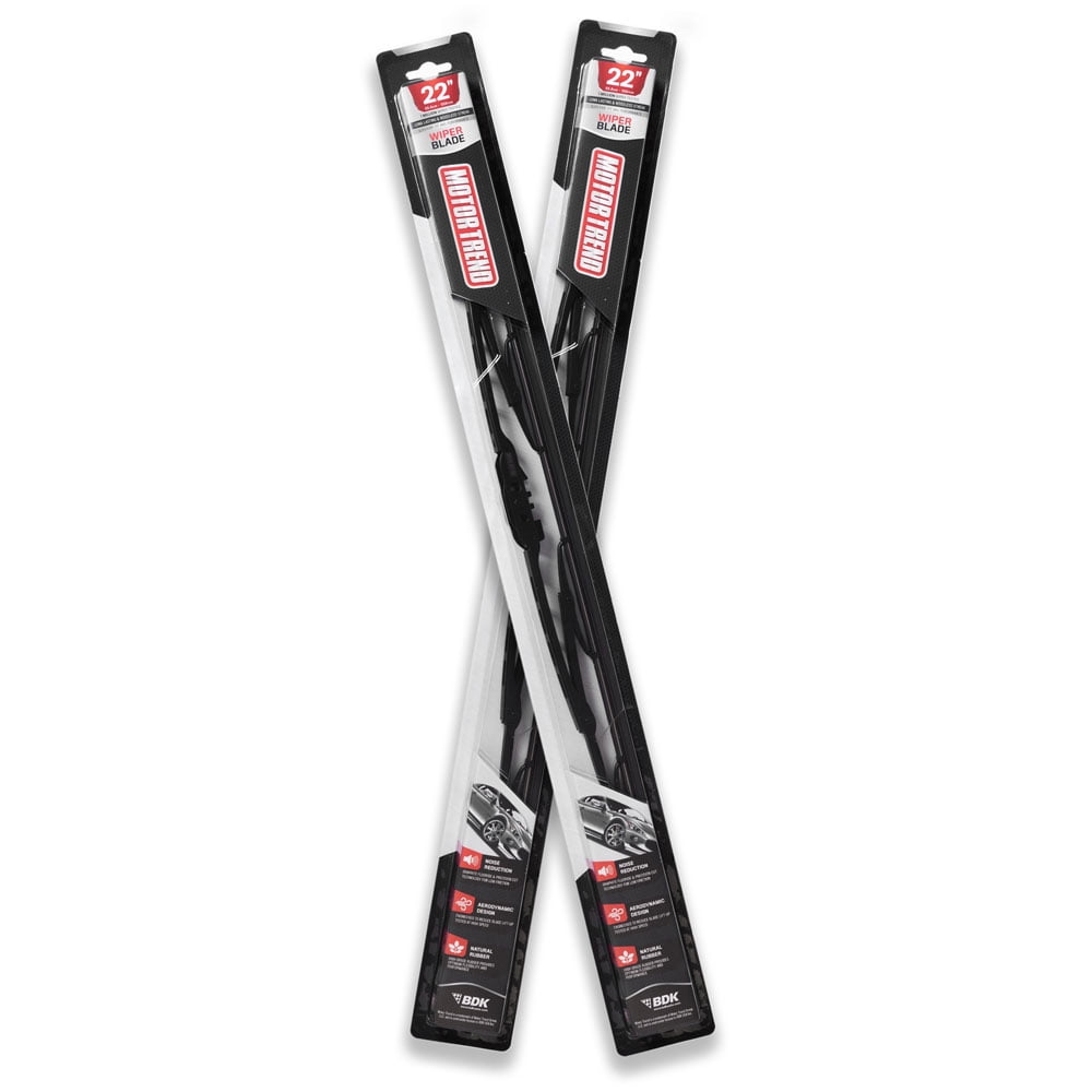 UltraFirm Precision Wiper Blade ‚Äì High-Grade Natural Rubber, Metal Frame, 45 Degree Cut for Maximum Clarity (22 Inch), 2 Pack