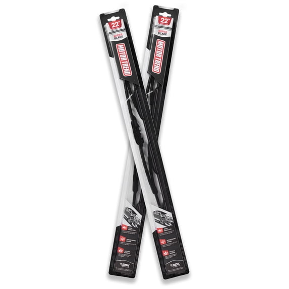 UltraFirm Precision Wiper Blade, High-Grade Natural Rubber, Metal Frame, 45 Degree Cut for Maximum Clarity (22 Inch), 2 Pack