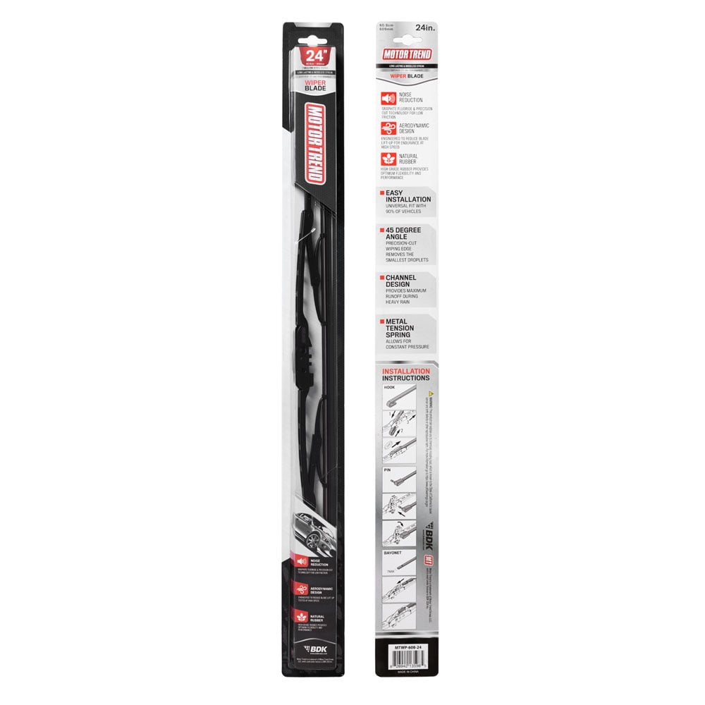 UltraFirm Precision Wiper Blade – High-Grade Natural Rubber, Metal Frame, Maximum Clarity (24 Inch)