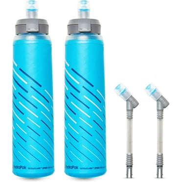 UltraFlask Speed (500ml or 600ml) - Collapsible Soft Flask Water Bottle for Hydration Vests and Running Packs with Easy Open Cap
