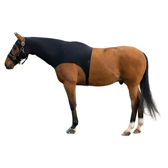 UltraFlex Shoulder Ease Lycra Horse Slicker Hood | Color Black | Size Medium
