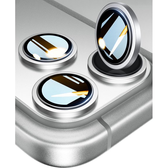 UltraGlass UNBREAK TOP 9H+ Glass for iPhone 17 Pro Max, 17 Pro Camera Lens Protector [NO.1 Military Grade Shatterproof] iPhone 17 Pro Max Camera Protector, 17 ProMax Lens Screen Cover, Silver Y201