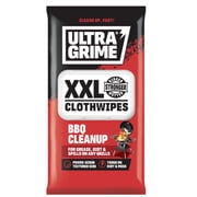 UltraGrime BBQ Cleaning Wet Wipes - Multi-Purpose Heavy-Duty Grill & Oven Cleaning Cloths - Disposable Scrubbing Wipes for Barbecue, Kitchen, Grill & Surfaces -Tough Grease-Cutting XXL Pack of 30