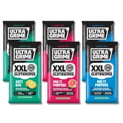 UltraGrime Household Clothwipes Bundle | Multiuse Anti-Bac Cleaning Wipes Bulk Buy | 6 packs of 20 Clothwipes | 2 x Multiuse Pomelo, 2 x Multi-Purpose Original, 2 x Anti-Bac