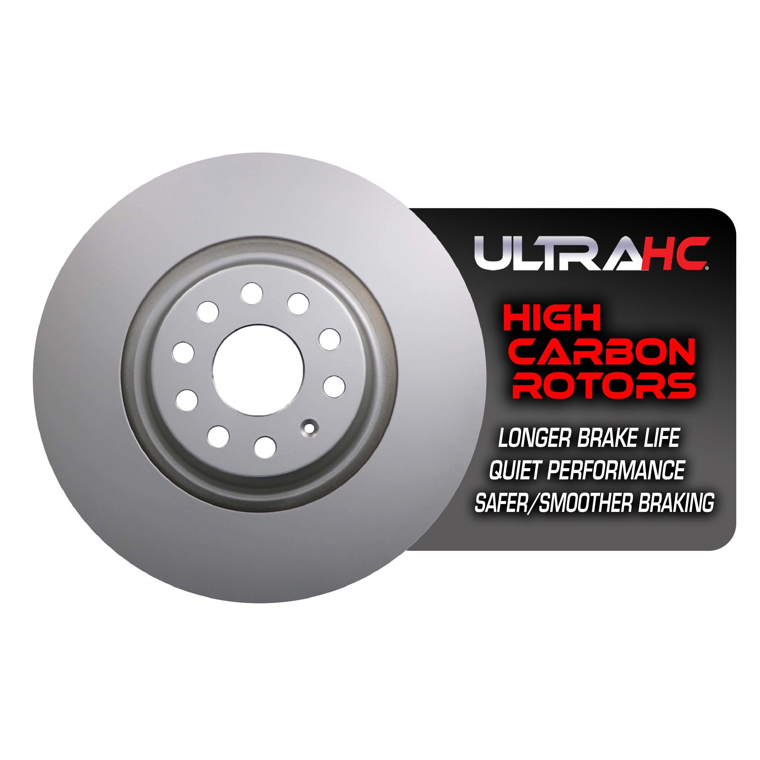 UltraHC Coated High Carbon Brake Rotor, Front UR001386, Volkswagen Tiguan 2021-2018