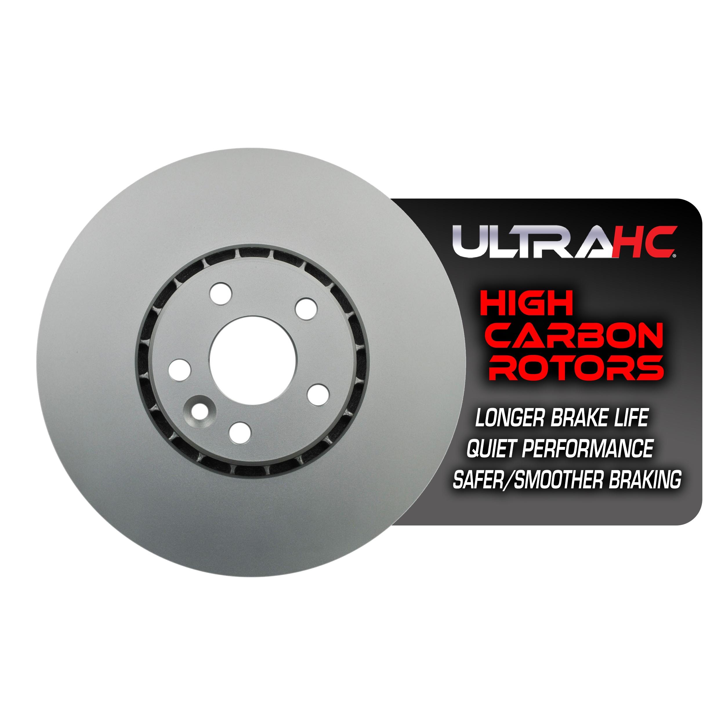 UltraHC Coated High Carbon Brake Rotor, Front UR006007, Volvo XC60 2015-2010