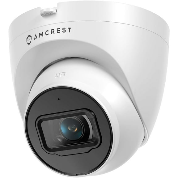 UltraHD 4K (8MP) Outdoor Security IP Turret PoE Camera, 3840x2160, 98ft NightVision, 125 FOV, IP67 Weatherproof, MicroSD Recording (256GB), IP8M-T2599EW-AI-V3 (White)