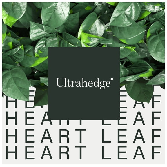 UltraHedge Heart Leaf Artificial Hedge 25" x 25" Panel, Two Toned 10 Pack