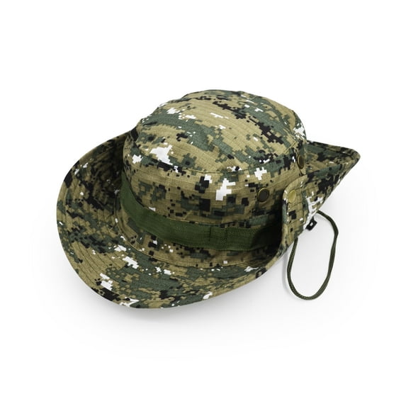 Outdoor Wide Brim Sun Protect Hat, Classic US Combat Army Style Bush Jungle Sun Cap for Fishing Hunting Camping 13