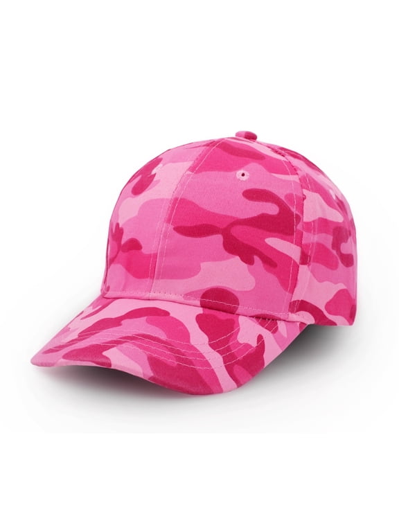 Mens Womens Army Military Baseball Cap Camouflage Hats for Hunting Fishing Outdoor Activities Pink